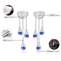 Thumbnail for Gemstone Raindrop Cloud Earrings (Various Gems)