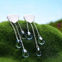 Thumbnail for Gemstone Raindrop Cloud Earrings (Various Gems)