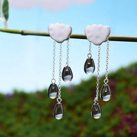 Thumbnail for Gemstone Raindrop Cloud Earrings (Various Gems)