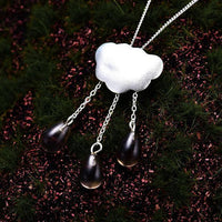 Thumbnail for Gemstone Raindrop Cloud Necklace (Various Gems)