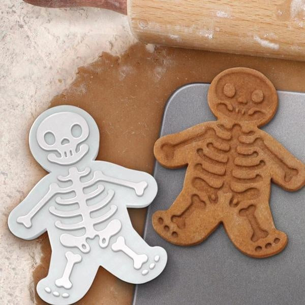 Gingerbread Man Cookie Cutter And Skeleton Stamper