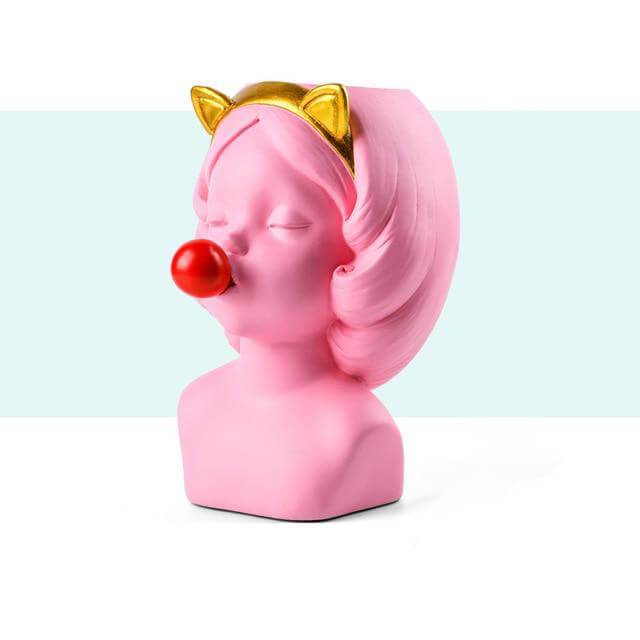 Girl Bubble Gum Flower Pot PeekWise