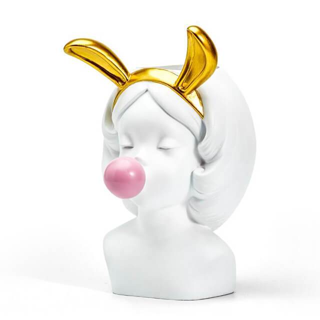 Girl Bubble Gum Flower Pot PeekWise