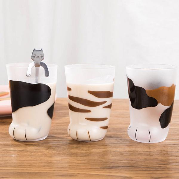 Glass Cat Paw Mug