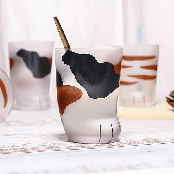 Glass Cat Paw Mug