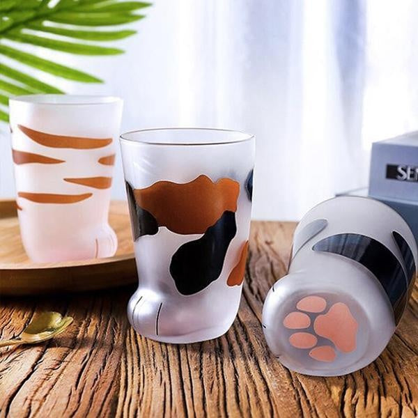 Glass Cat Paw Mug