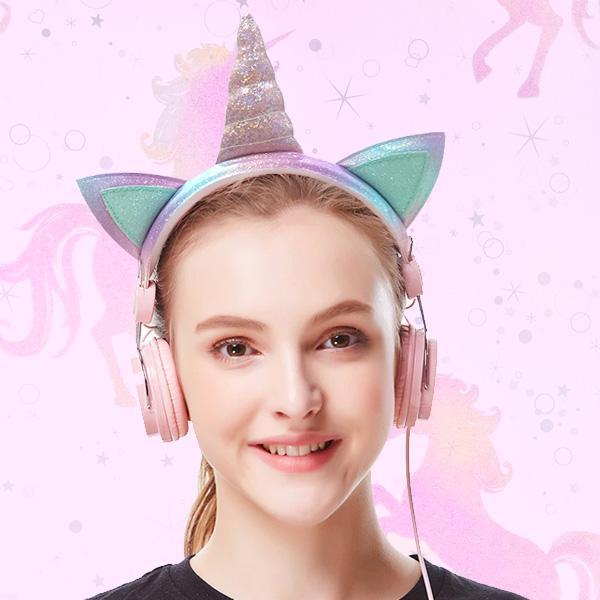 Glittery Unicorn Headphones