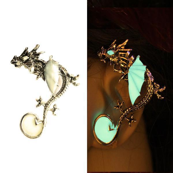 Glow In Dark Dragon Ear Cuffs