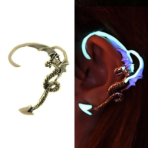 Glow In Dark Dragon Ear Cuffs