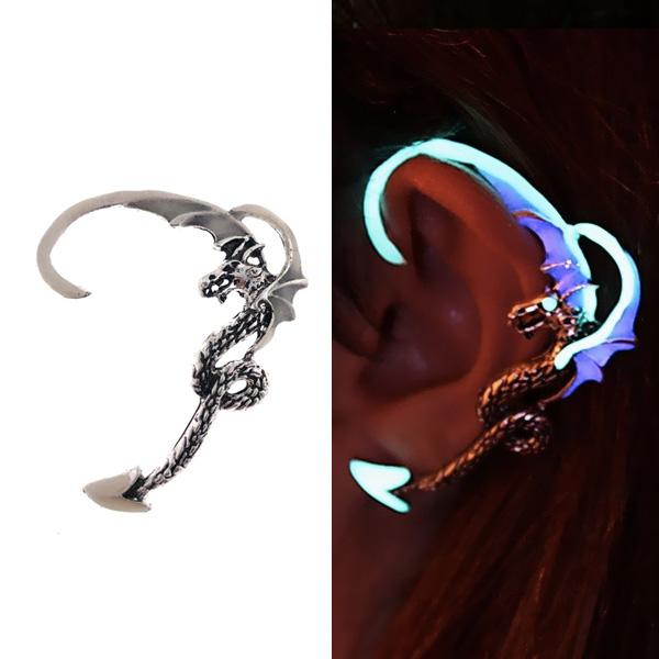 Glow In Dark Dragon Ear Cuffs
