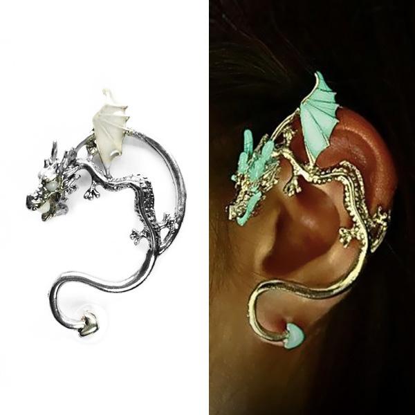 Glow In Dark Dragon Ear Cuffs