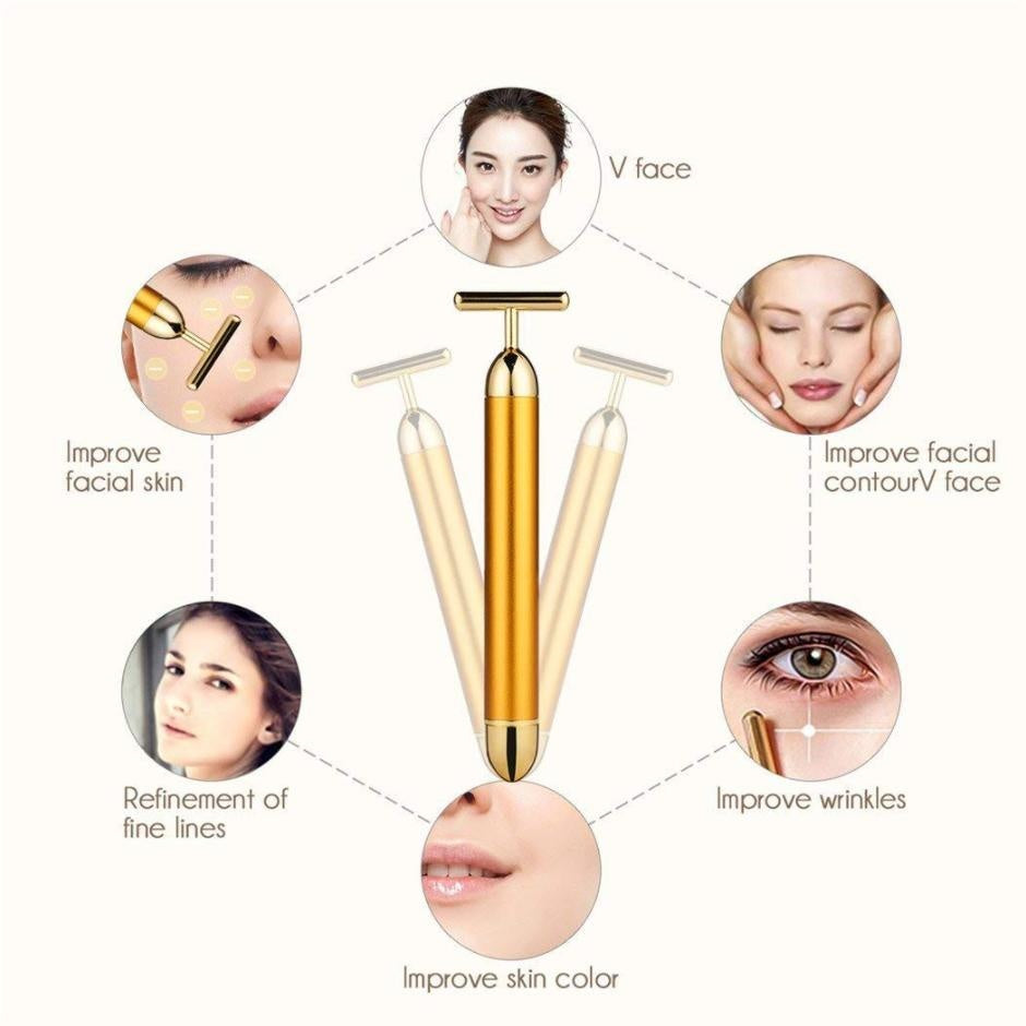 Golden Pulse Facial Face Massager PeekWise