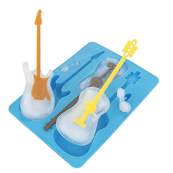 Guitar Silicone Ice Mold with Stirrers