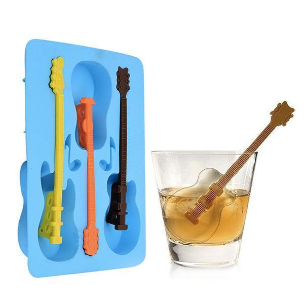 Guitar Silicone Ice Mold with Stirrers