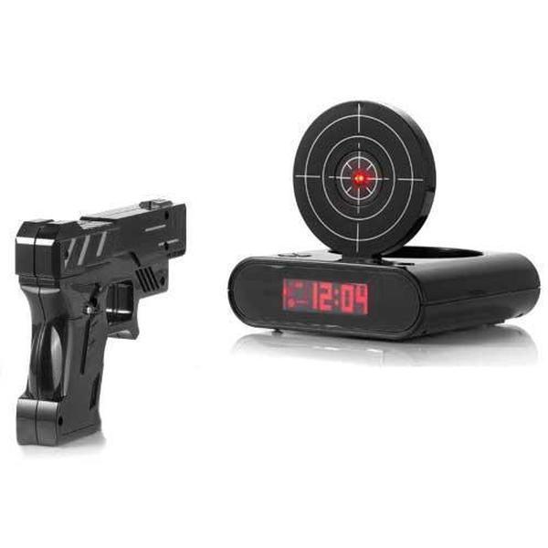 Gun and Target Recordable Alarm Clock