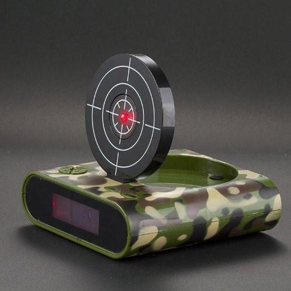 Gun and Target Recordable Alarm Clock
