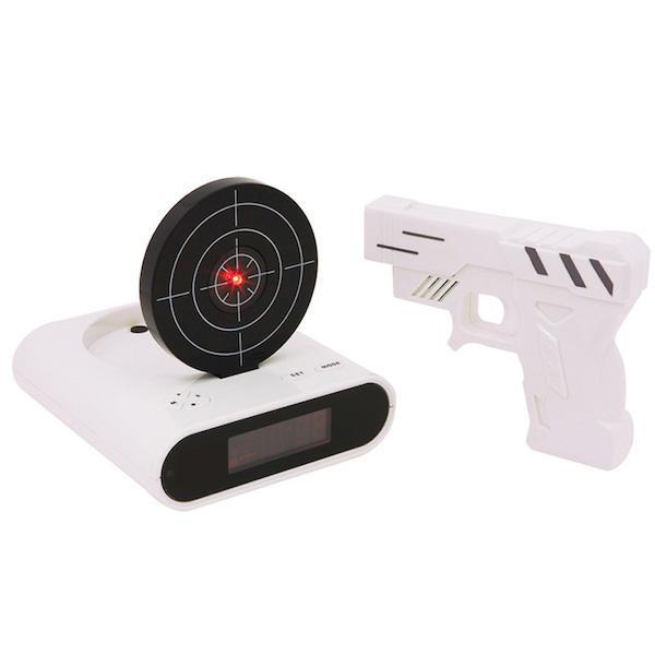Gun and Target Recordable Alarm Clock