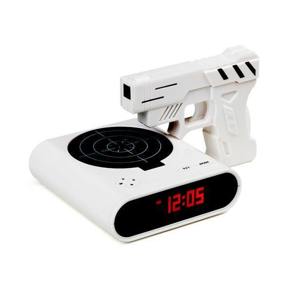 Gun and Target Recordable Alarm Clock