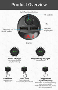 Thumbnail for 5 in 1 Bluetooth FM Transmitter