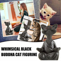 Thumbnail for Whimsical Buddha Cat Figurine