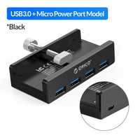 Thumbnail for 4 Port Clip-Type USB 3.0 Aluminum Hub