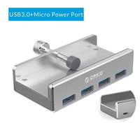 Thumbnail for 4 Port Clip-Type USB 3.0 Aluminum Hub
