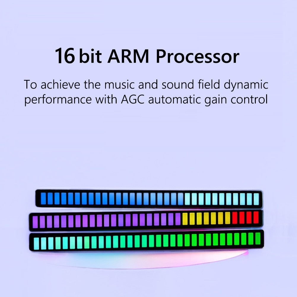 RGB Sound Control Rhythm Recognition Light Bar