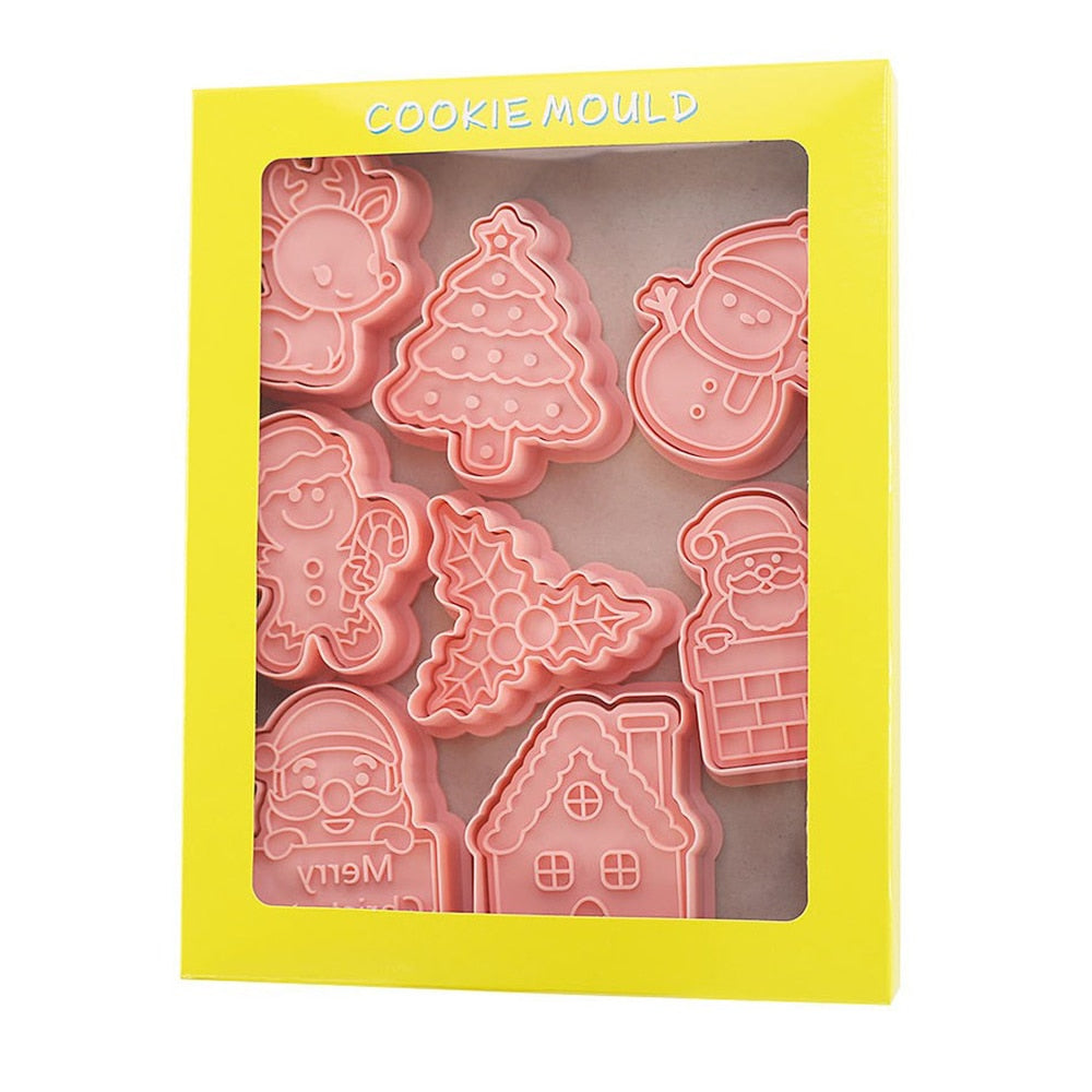 8Pcs/Set Christmas Biscuit Cute Pattern Cookie