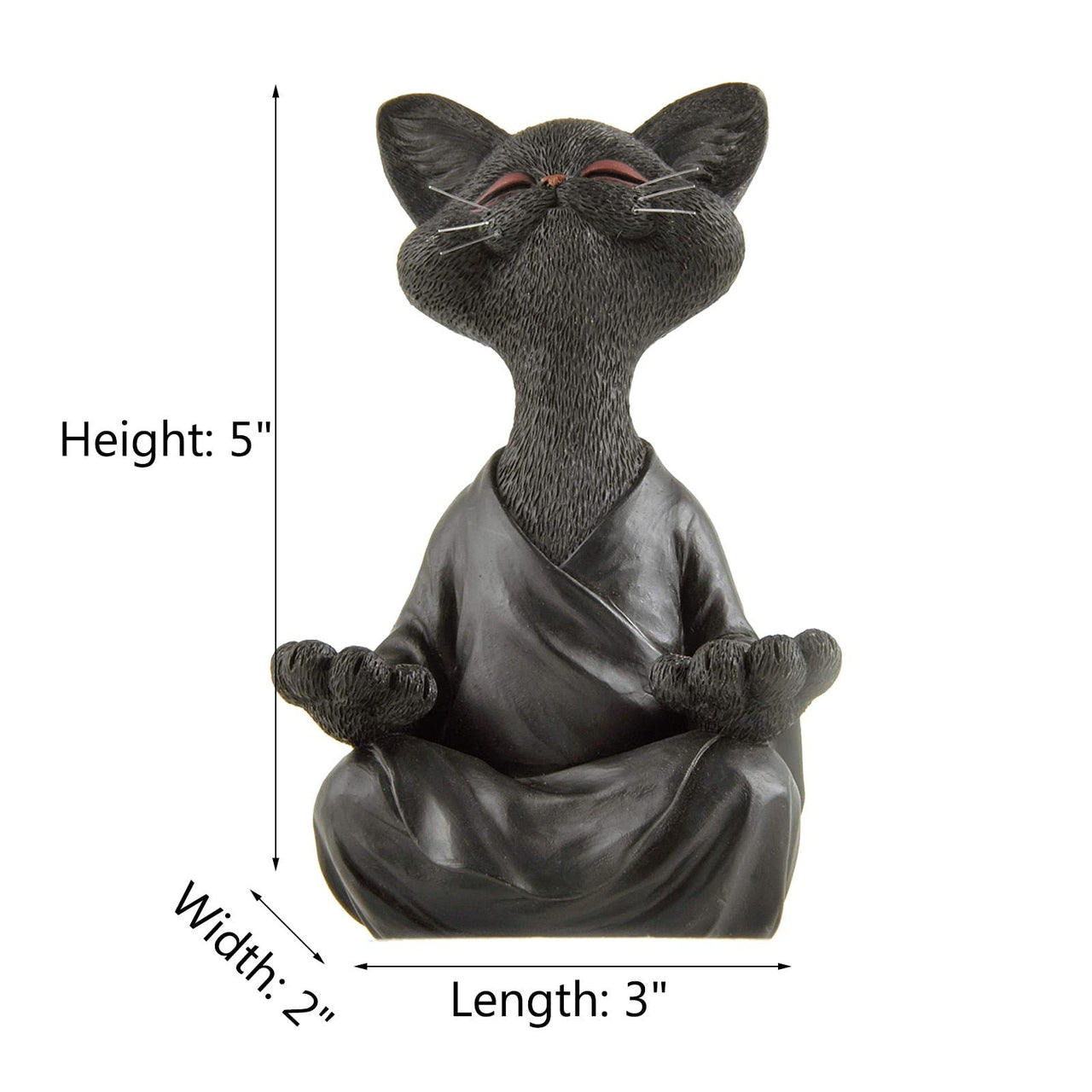 Whimsical Buddha Cat Figurine