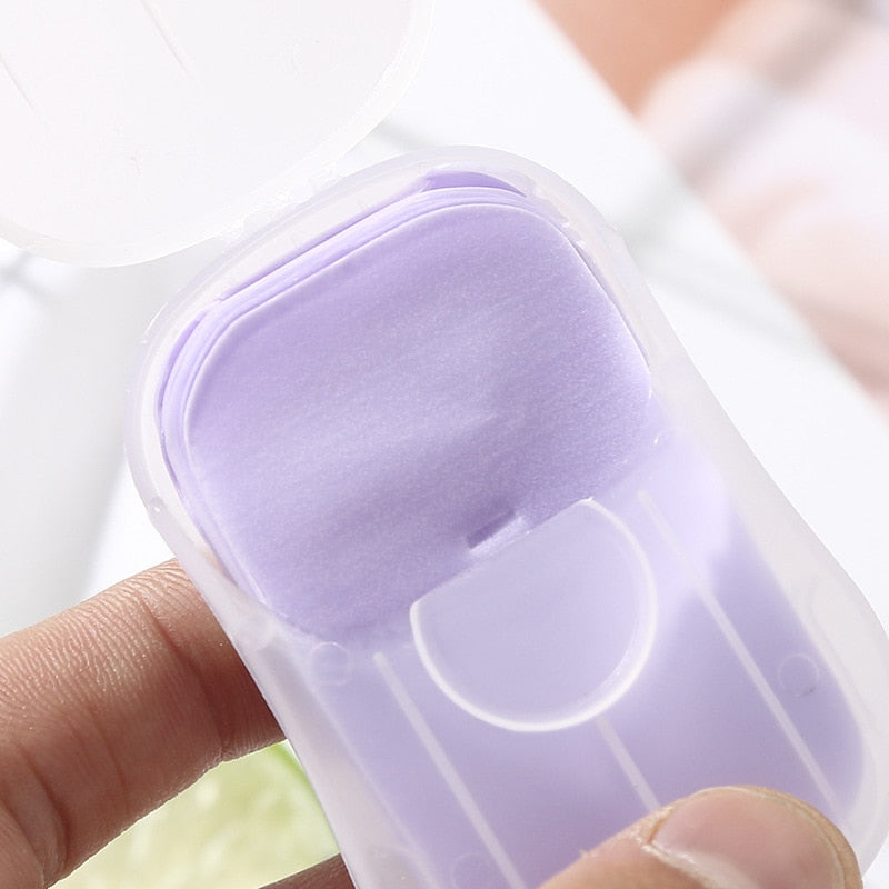 Mini Portable Disposable Travel Paper Soap Sheets for Hand Washing