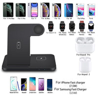 Thumbnail for 3 in 1 Wireless Charger For AirPods Pro Apple Watch 7 SE 15W Fast Charging Stand