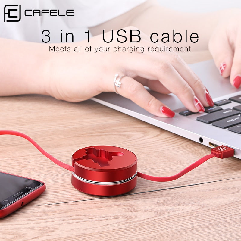 3 in 1 Retractable Charging Cable