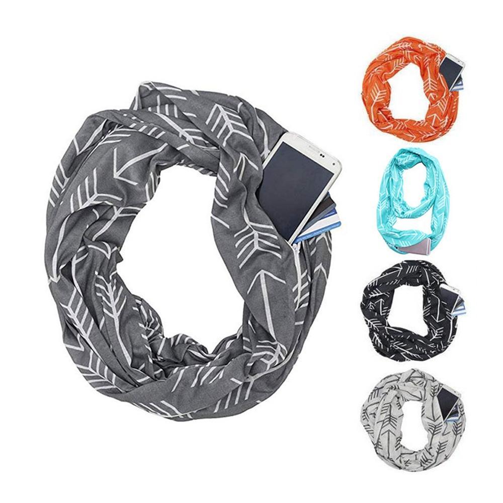 Fashion Infinity Scarf with Pocket