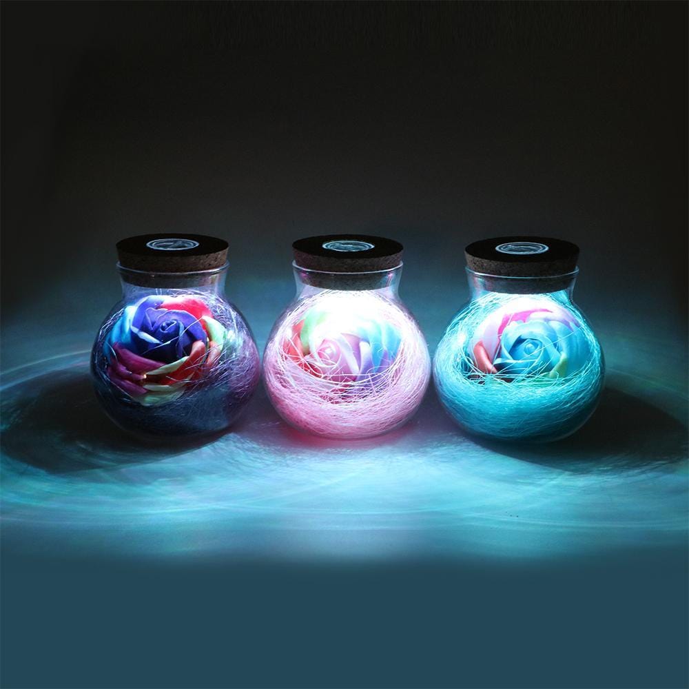 Forever Flower® LED Rose Bottle Lamp PeekWise