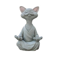 Thumbnail for Whimsical Buddha Cat Figurine
