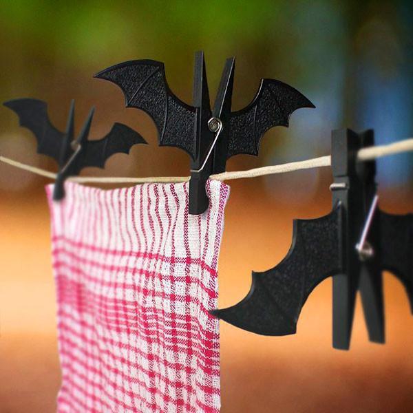 Halloween Black Bat Pegs (Set of 2)