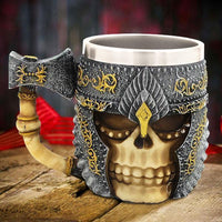 Thumbnail for Hand Painted Viking Skull Mug