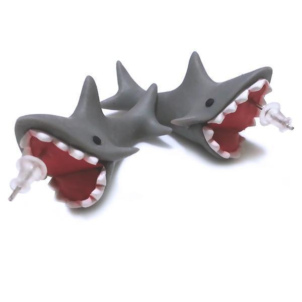 Handmade Jaws Shark Earrings