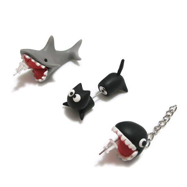 Handmade Jaws Shark Earrings