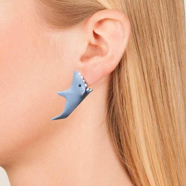 Handmade Jaws Shark Earrings