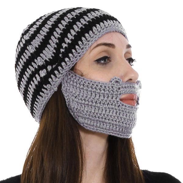 Handmade Knitted Beard Beanie