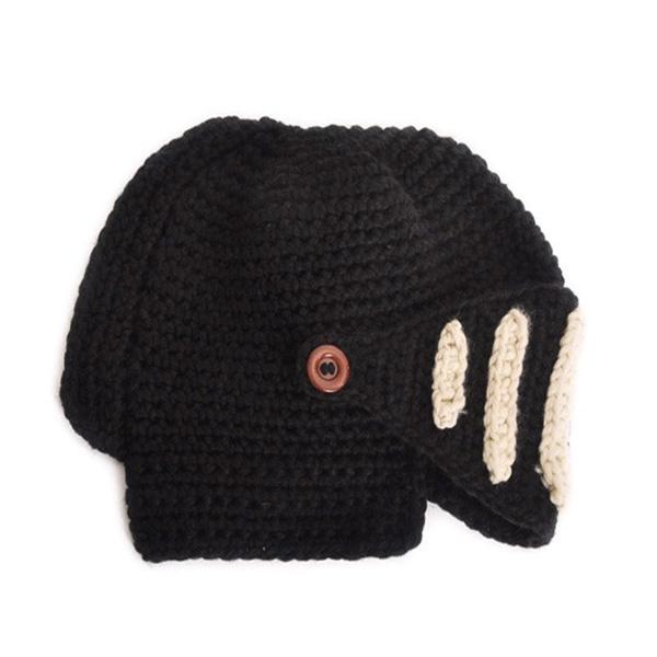 Handmade Knitted Knight Helmet Beanie