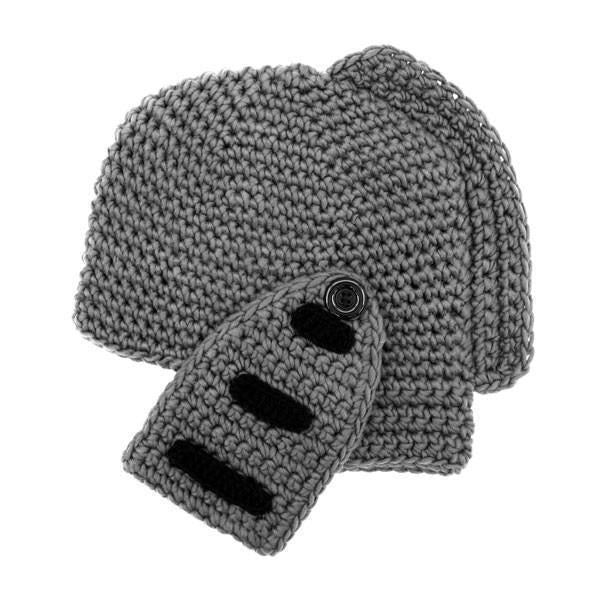 Handmade Knitted Knight Helmet Beanie