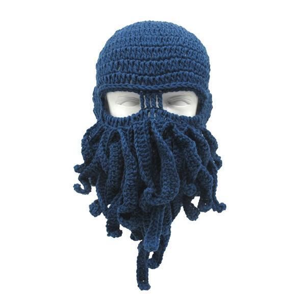 Handmade Knitted Octopus Tentacles Mask