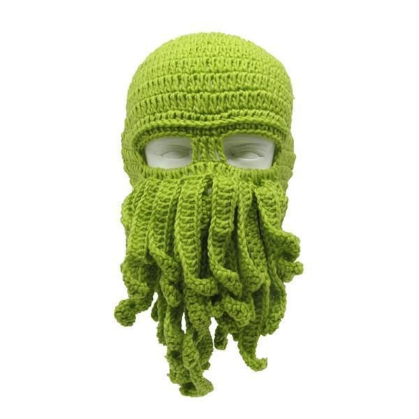 Handmade Knitted Octopus Tentacles Mask