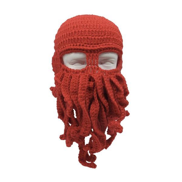 Handmade Knitted Octopus Tentacles Mask