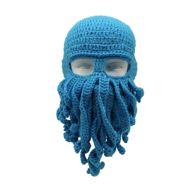 Handmade Knitted Octopus Tentacles Mask