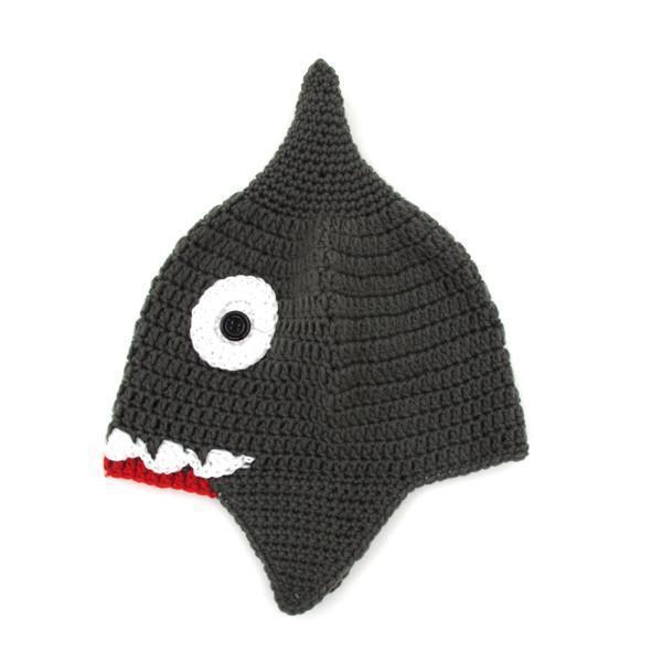 Handmade Knitted Shark Beanie