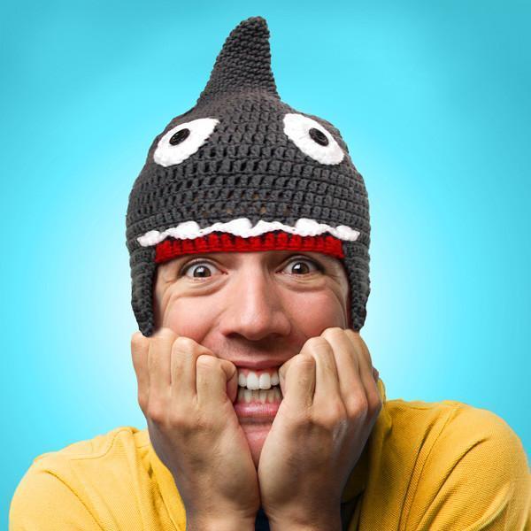 Handmade Knitted Shark Beanie