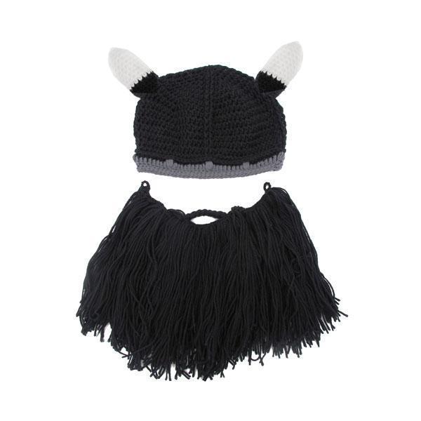 Handmade Knitted Viking Beard Beanie